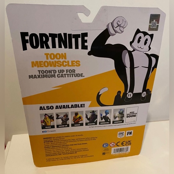 Fortnite Emote Series 4" Action Figure and Ride Set Toon Meowscles - Picture 3 of 3
